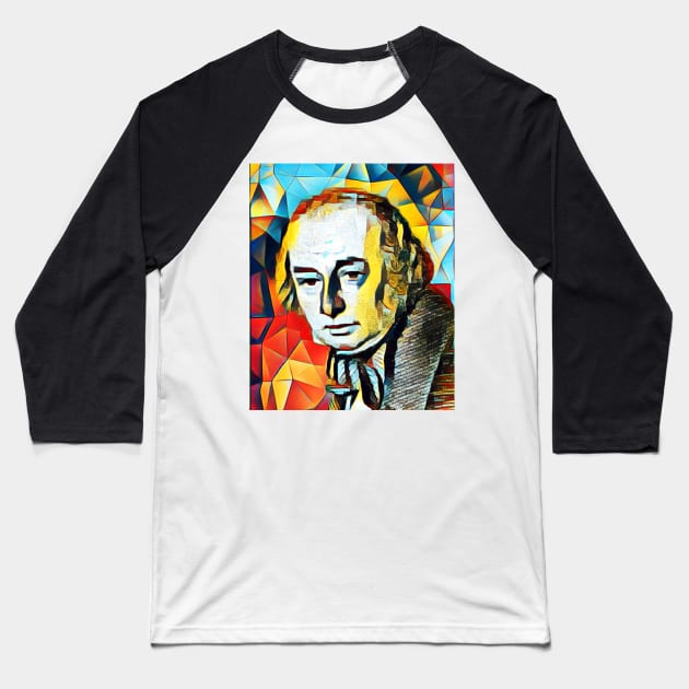 Isambard Kingdom Brunel Abstract Portrait | Isambard Kingdom Brunel Artwork 2 Baseball T-Shirt by JustLit